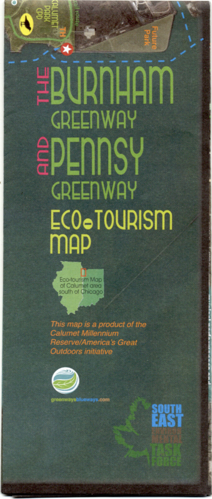 Burnham Greenway & Pennsy Greenway Illinois & Indiana Eco-Tourism Map
