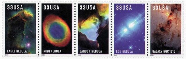 3384-88 - 2000 33c Edwin Powell Hubble block of 5