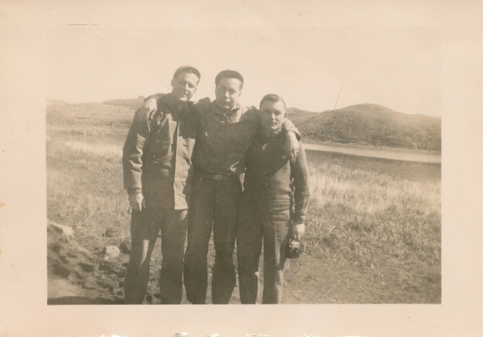 WWII   1940s GI\'s  Amchitka Alaska 2 Photos ID\'d GI\'s Gene Horn, Joe Eatherly, 