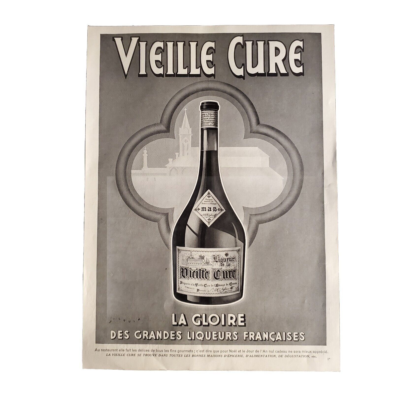 Vielle Cure Original Print Magazine Advertisement From 1938
