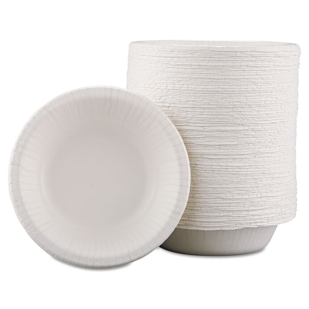 Dixie DBB12W 12 oz. Paper Dinnerware Bowls - White (1000/Carton) New
