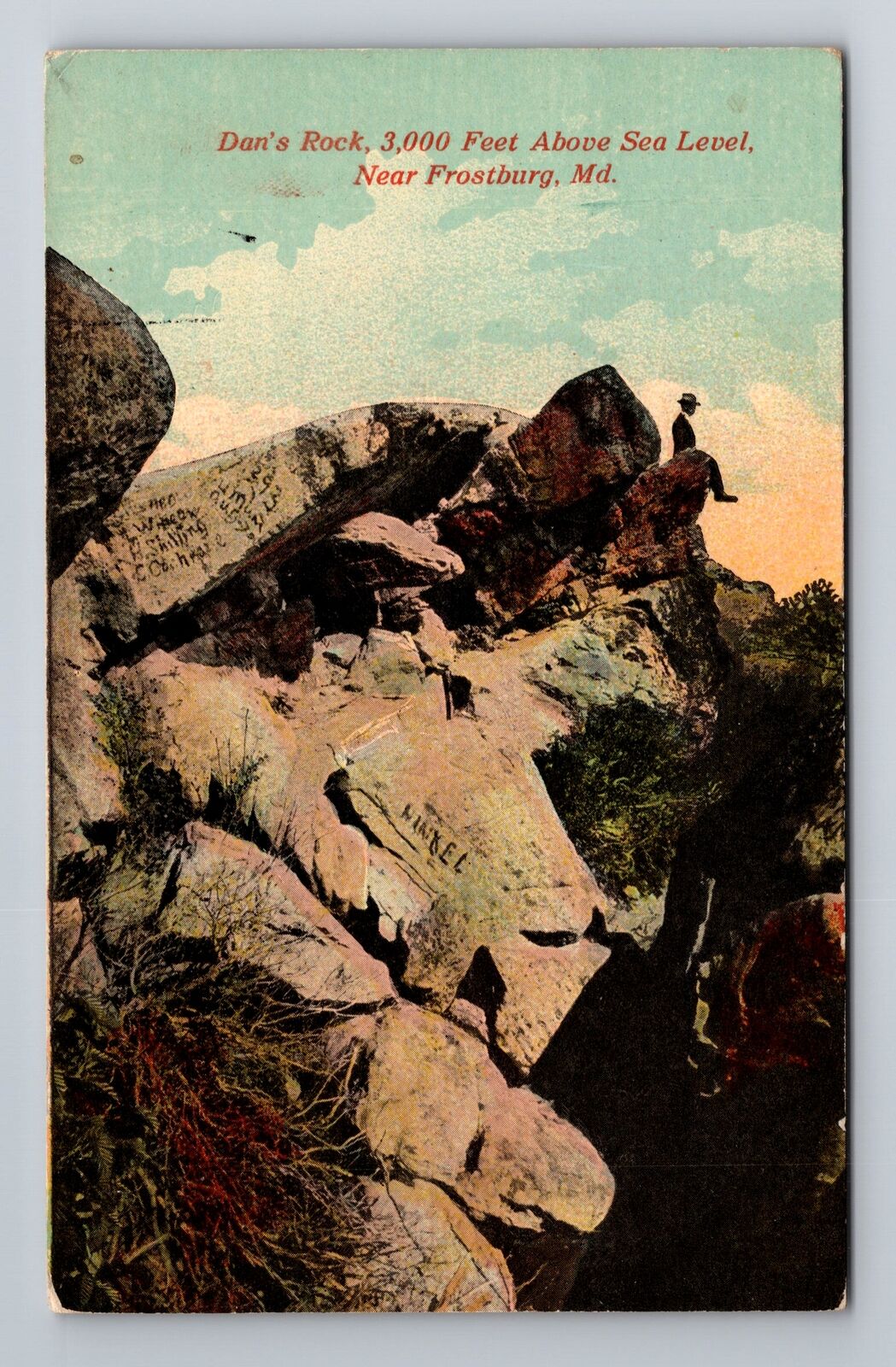 Frostburg MD-Maryland, Dan\'s Rock, Antique, Vintage Souvenir Postcard