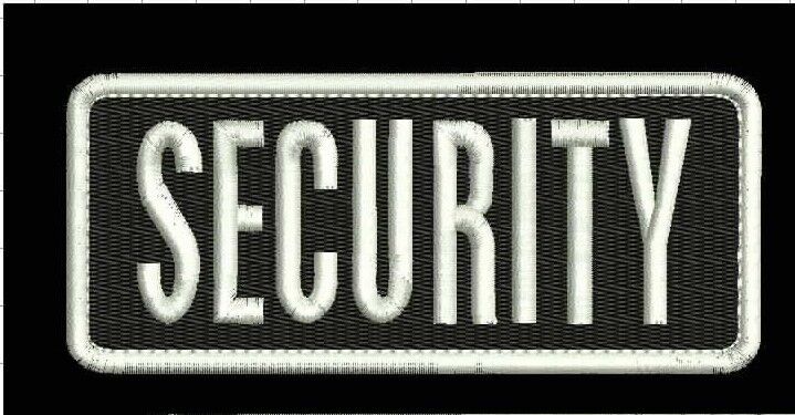 security embroidery Patches 2x5 hook ON BACK