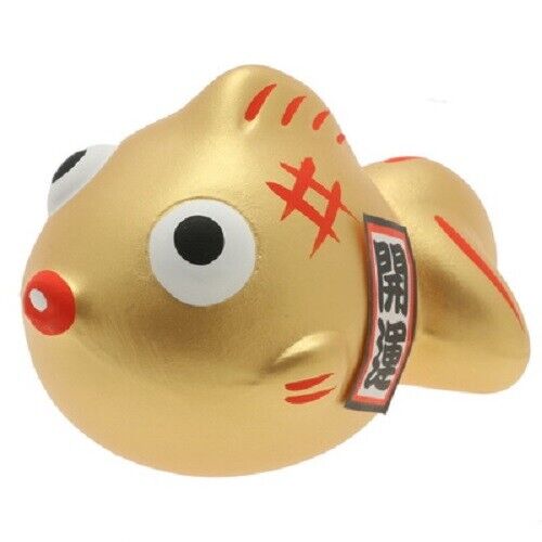 Kotobuki Kingyo Gold Goldfish Lucky Collectible Figurine Ornament Rich Success