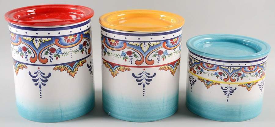 Euro Ceramica Zanzibar  Canister Set  11361071