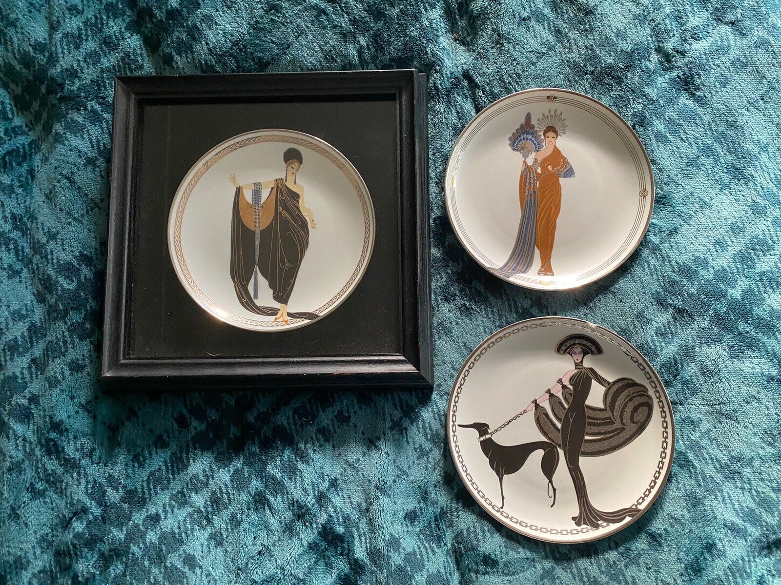 House of Erte-Collector's Plates The Franklin Mint-Lot Of 3