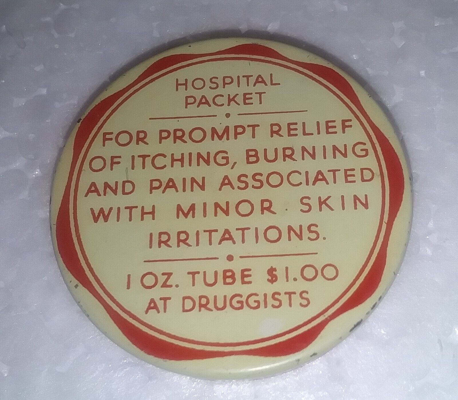 Vintage Derma Medicone Anesthetic Ointment Advertising Tin New York