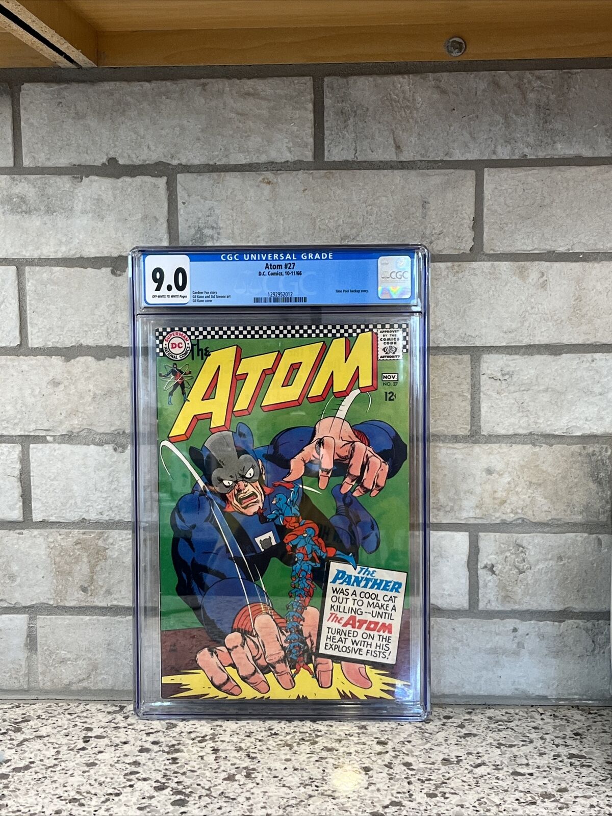 Atom #27; 11/66, Greene art;1st Panther OW/W pages; CGC 9.0, DC Comics