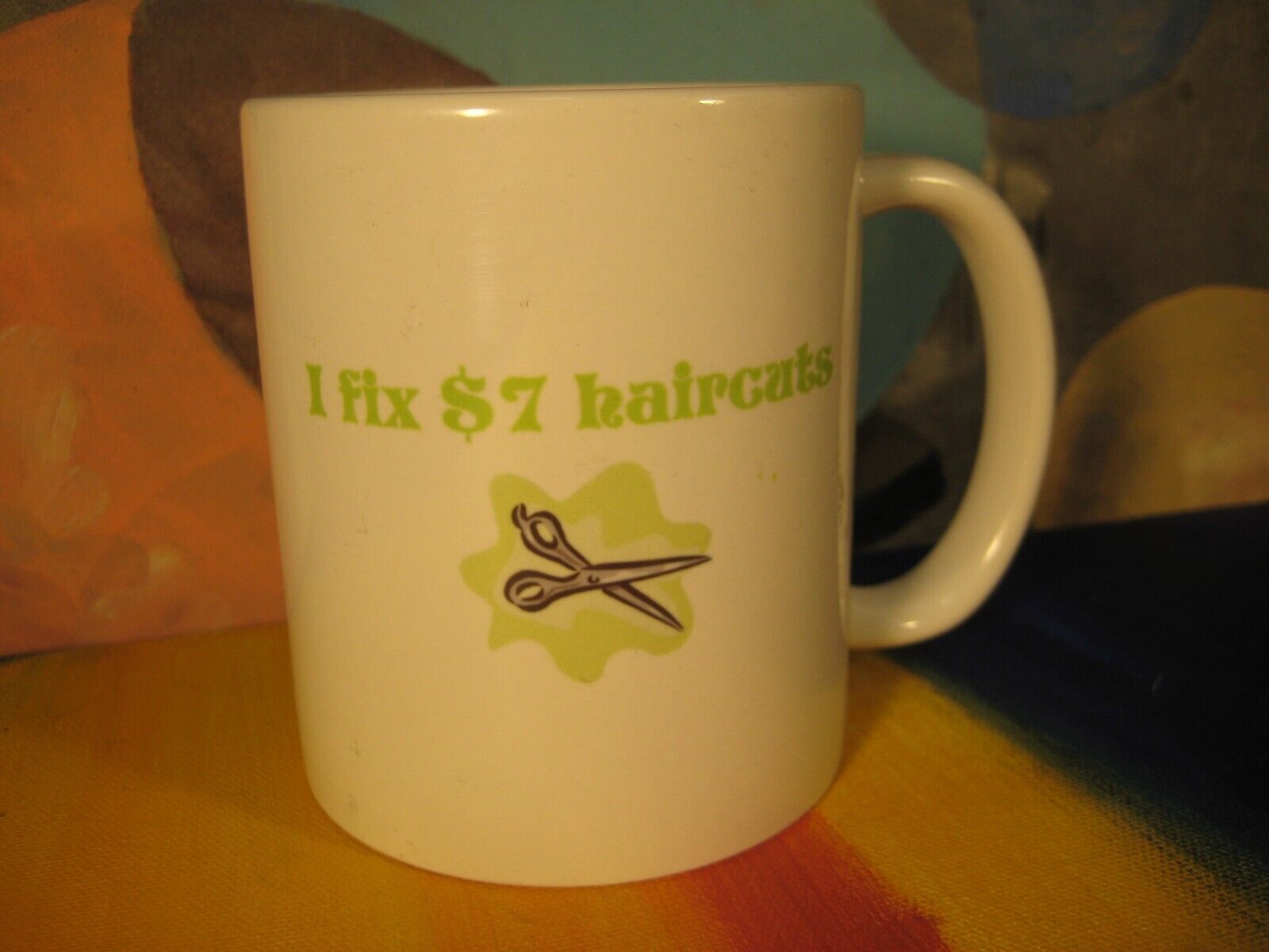 I Fix $7 Haircuts Barber Hairstylist Coffee Cup Mug by Perry's World Cafepress