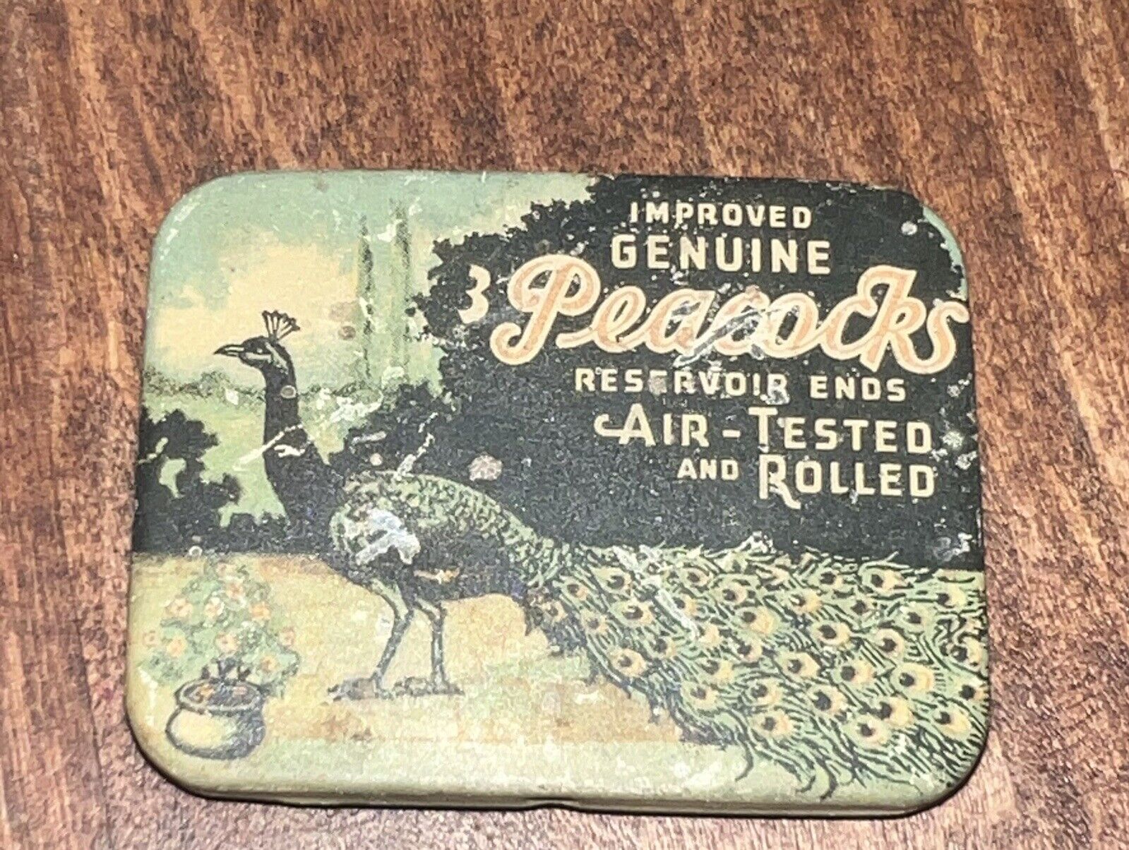 Vintage Dean’s Peacocks Reservoir Ends Condom Tin