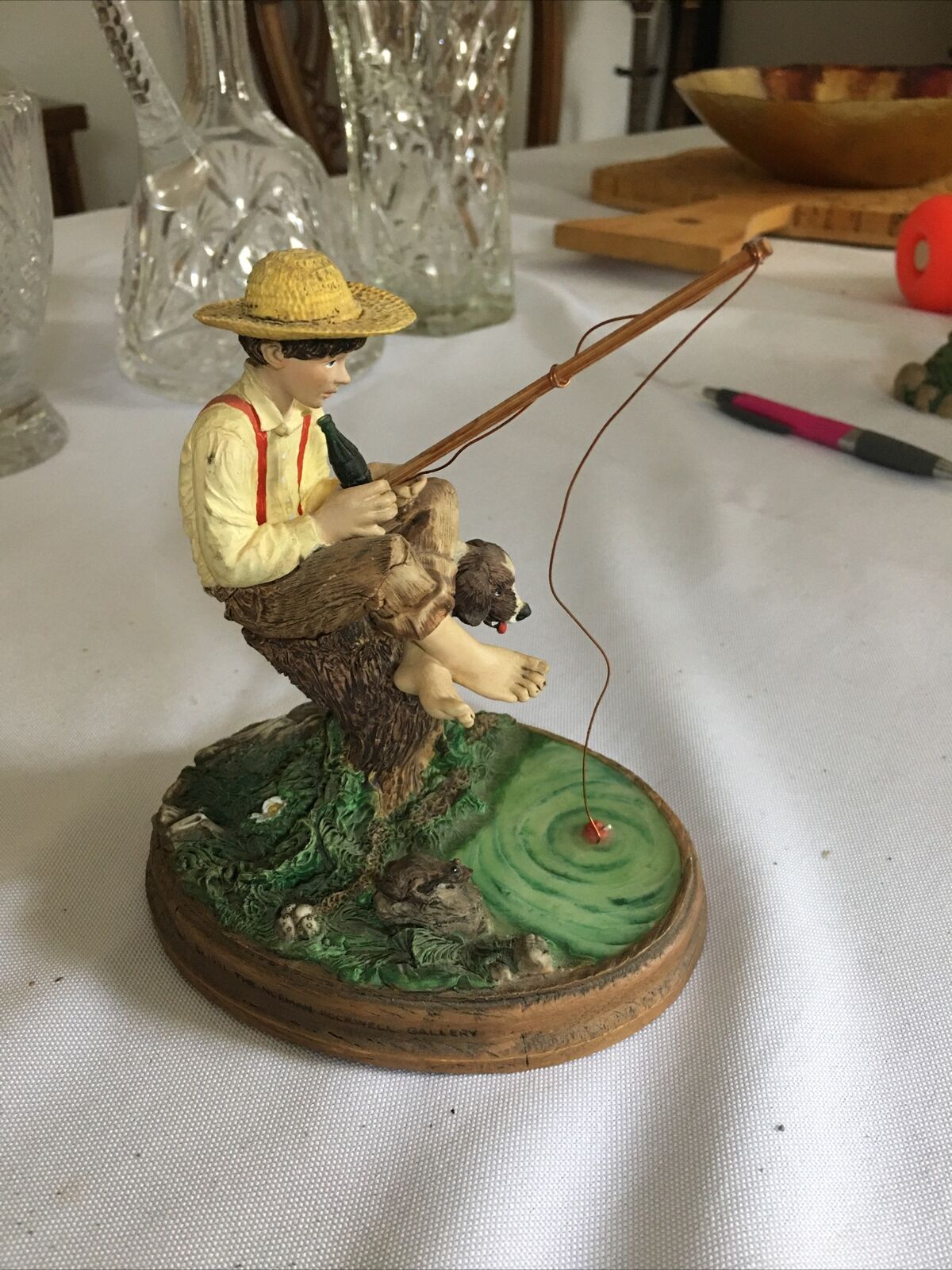 1991 Norman Rockwell BARK IF THEY BITE FIGURINE STAMPED NO. 141917