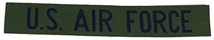 USAF U.S. AIR FORCE NAME TAPE STYLE PATCH BLUE OD OLIVE DRAB GREEN VET AIRMAN
