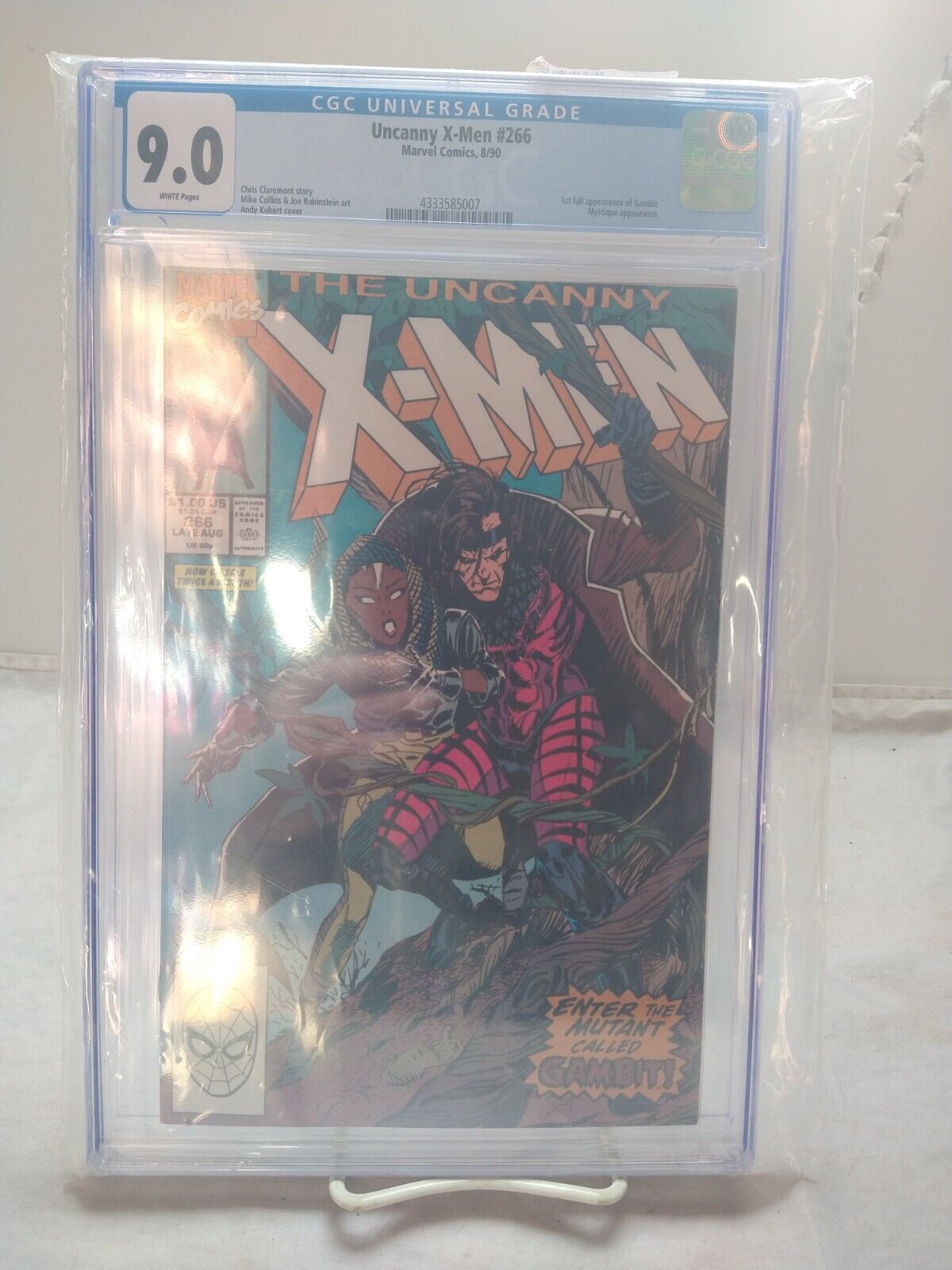 The Uncanny X-Men #266 CGC 9.0 Direct Market 1st Appearance Of Gambit 1990