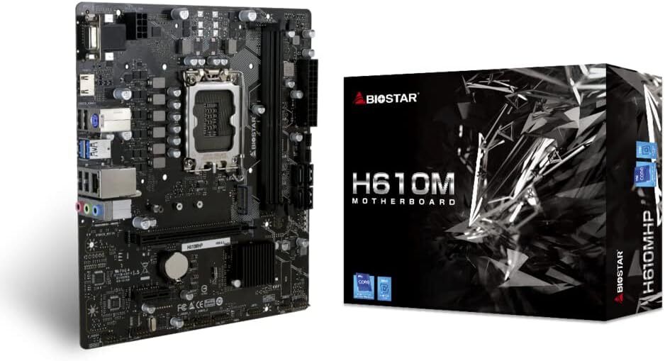 BIOSTAR Intel H610 MicroATX Motherboard PCIe 4.0, HDMID-Sub 15pin [ H610MHP ]