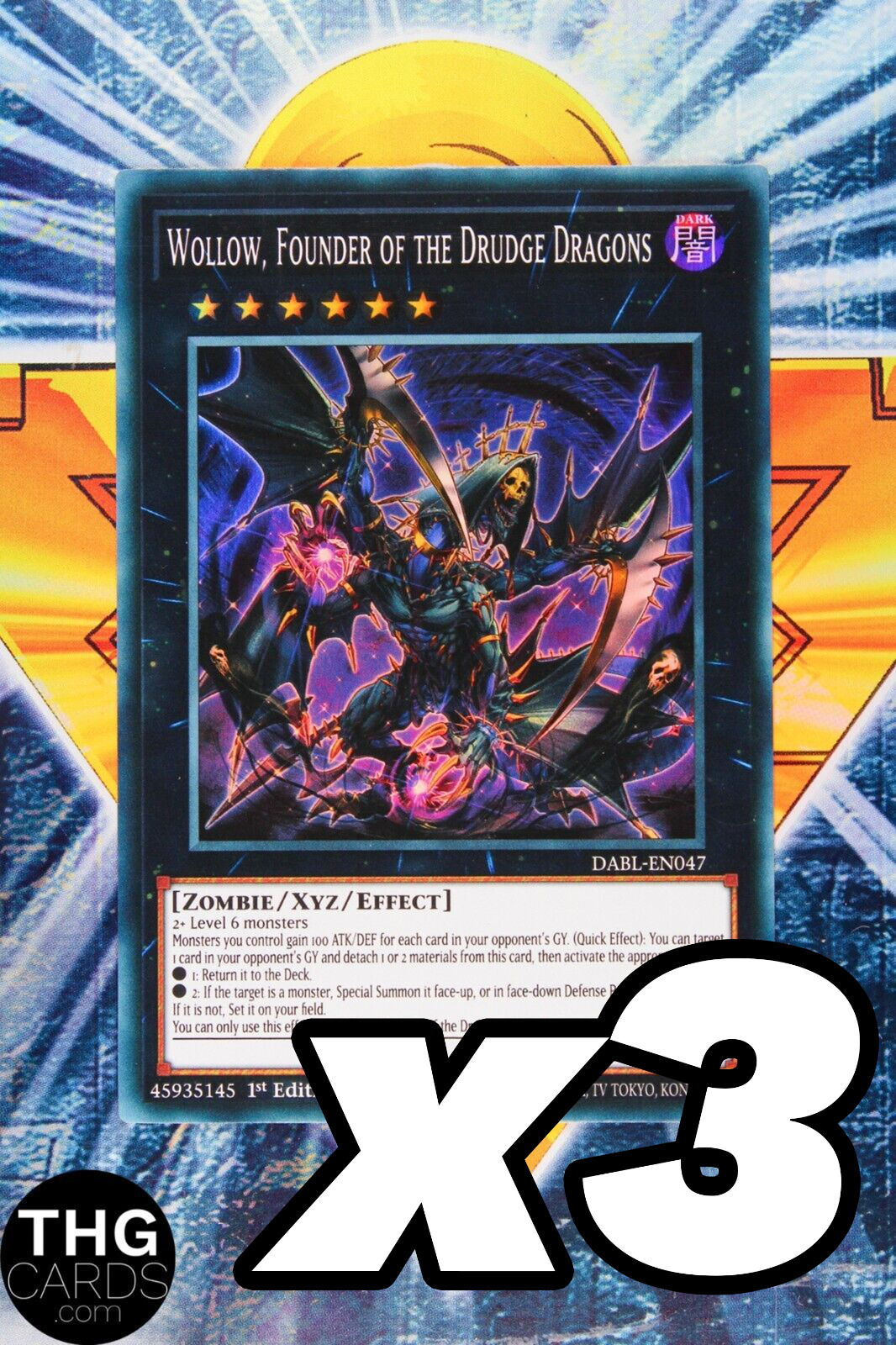 Wollow, Founder of the Drudge Dragons DABL-EN047 Super Rare Yugioh Card Playset