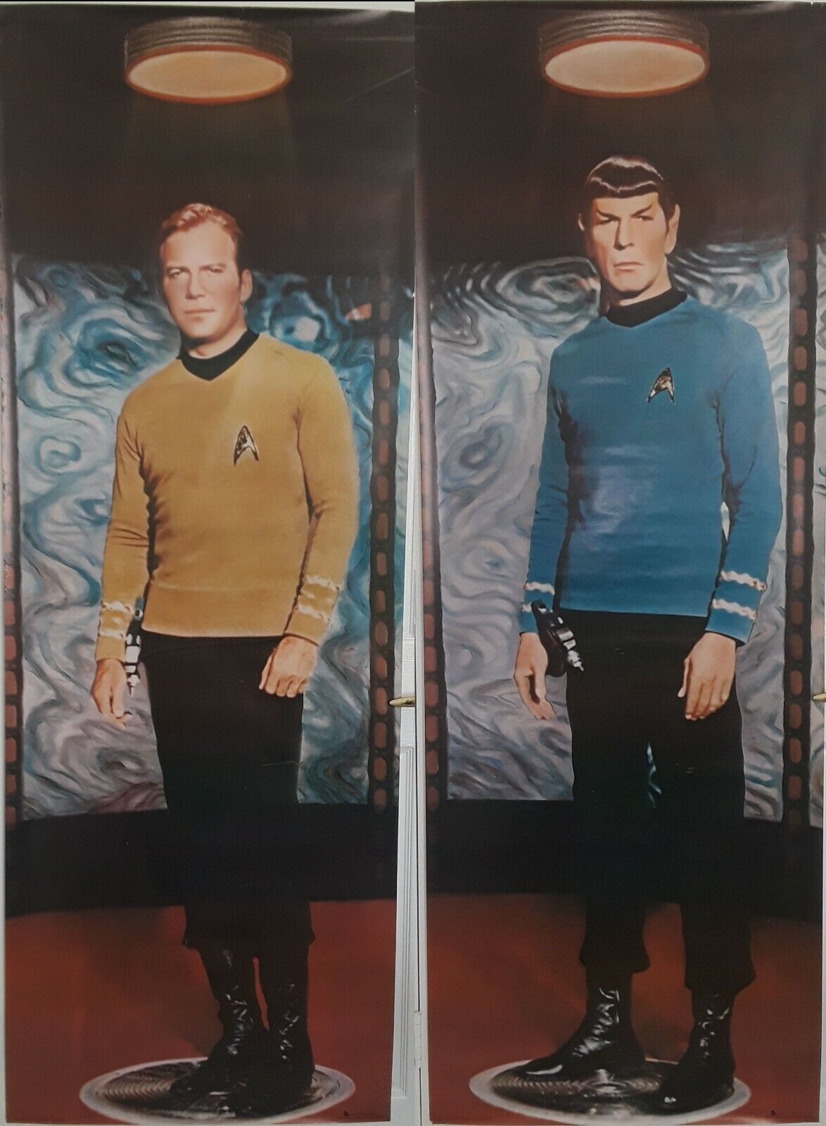 Star Trek TOS, Vintage 1976 6\' Kirk & Spock Posters, Door Size