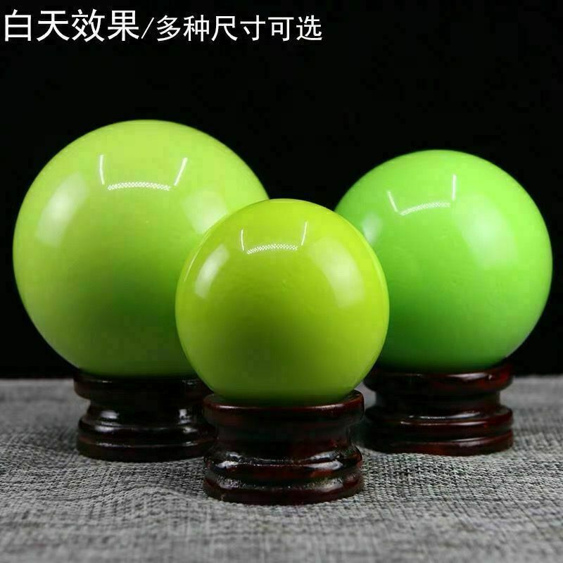 50-200mm Glow In The Dark Stone Green Luminous Quartz Crystal Sphere Ball +Stand
