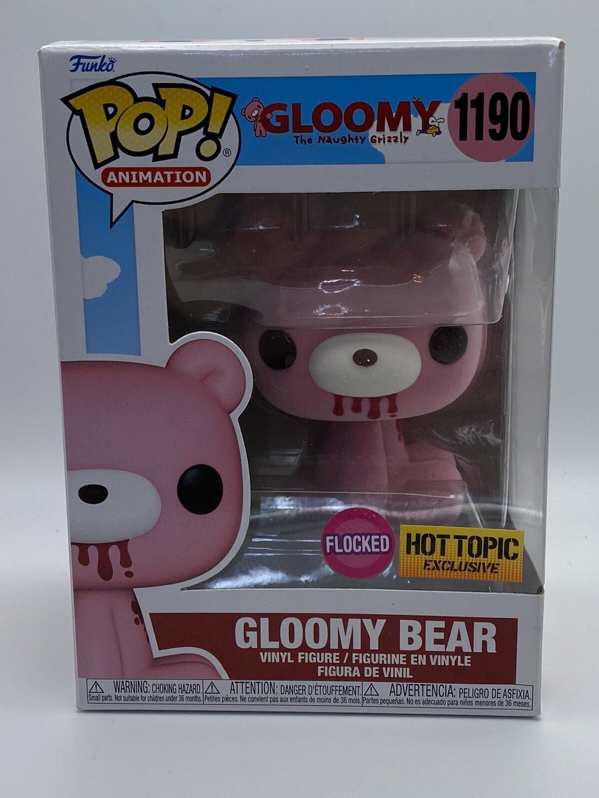 Hot Topic Exclusive Funko Pop Flocked Gloomy Bear The Naughty Grizzly
