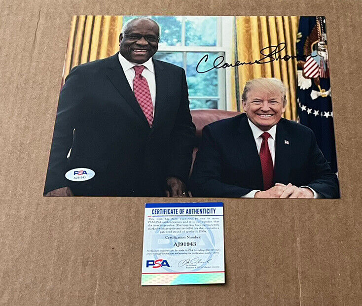 CLARENCE THOMAS SIGNED 8X10 PHOTO SUPREME COURT JUDGE PSA/DNA CERTIFIED 