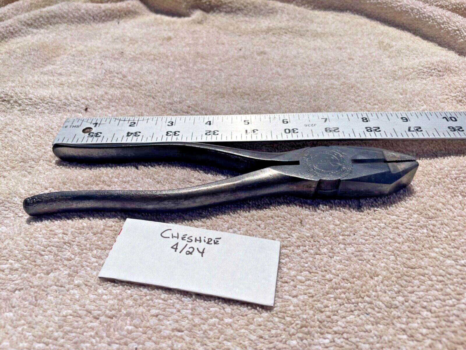 Vintage Klein 9” LIneman Pliers Date Code O-L-EM 1941