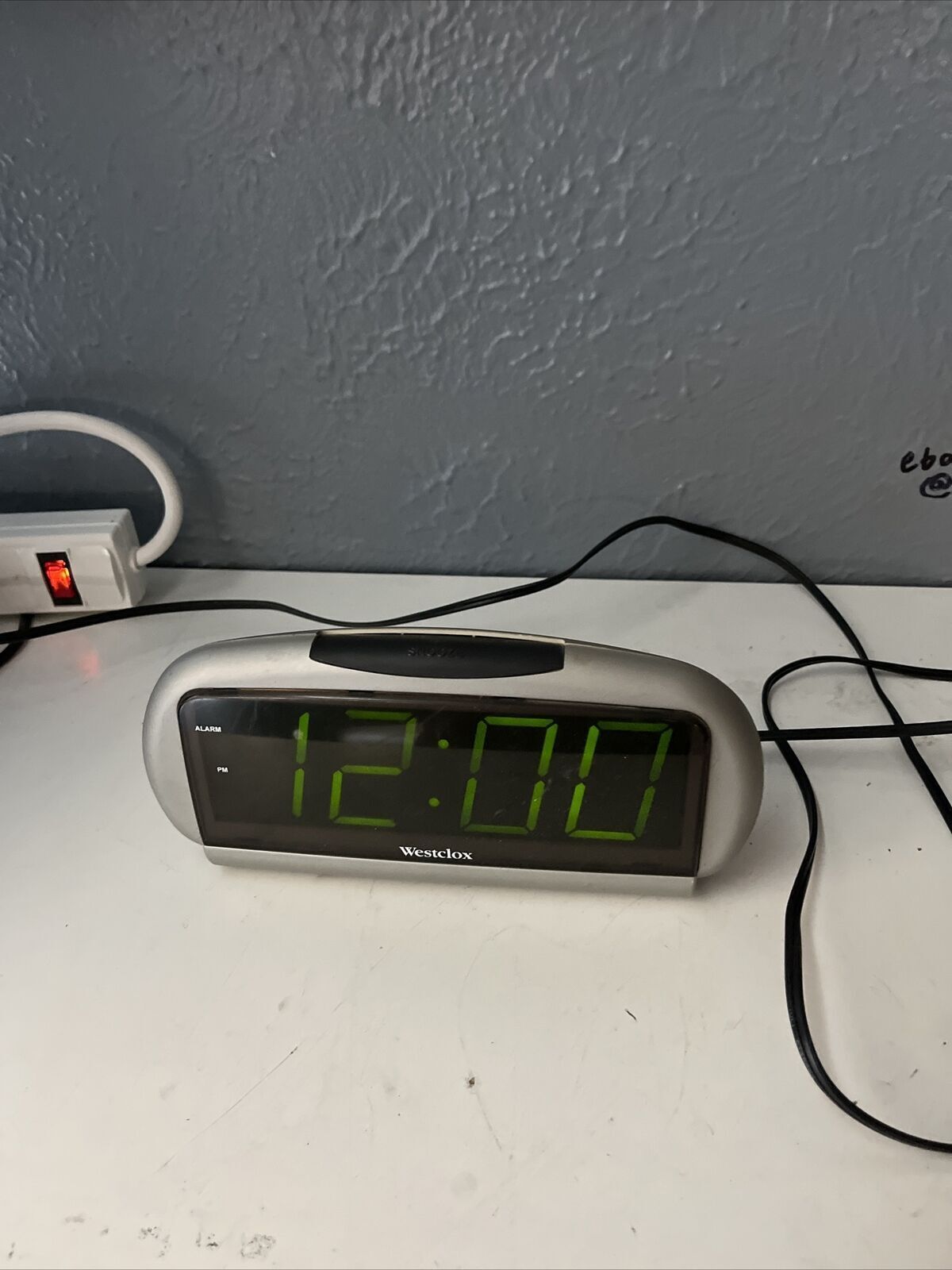 westclox 22724 digital classic alarm clock green lcd alarm clock display