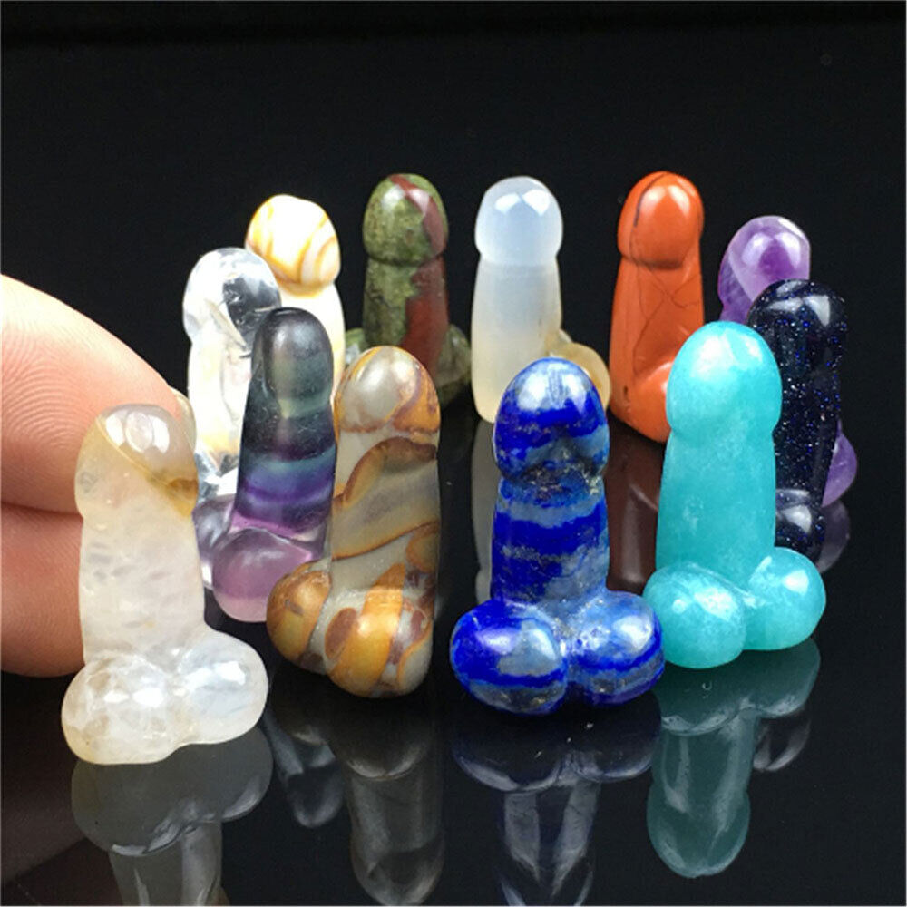 A lot of Natural mini Small Penis Quartz Crystal Massage Wand Healing wholesale-