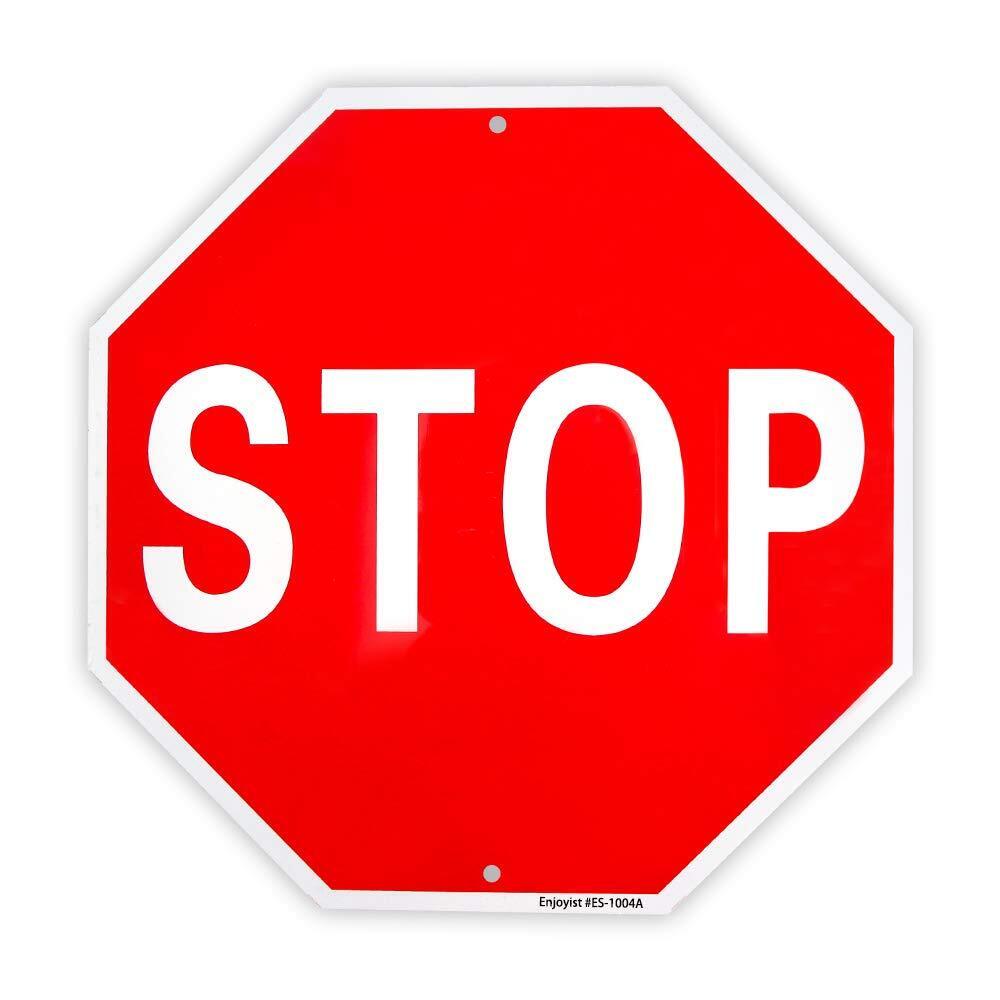 Large Stop Sign Street Slow Warning Reflective Signs 24\