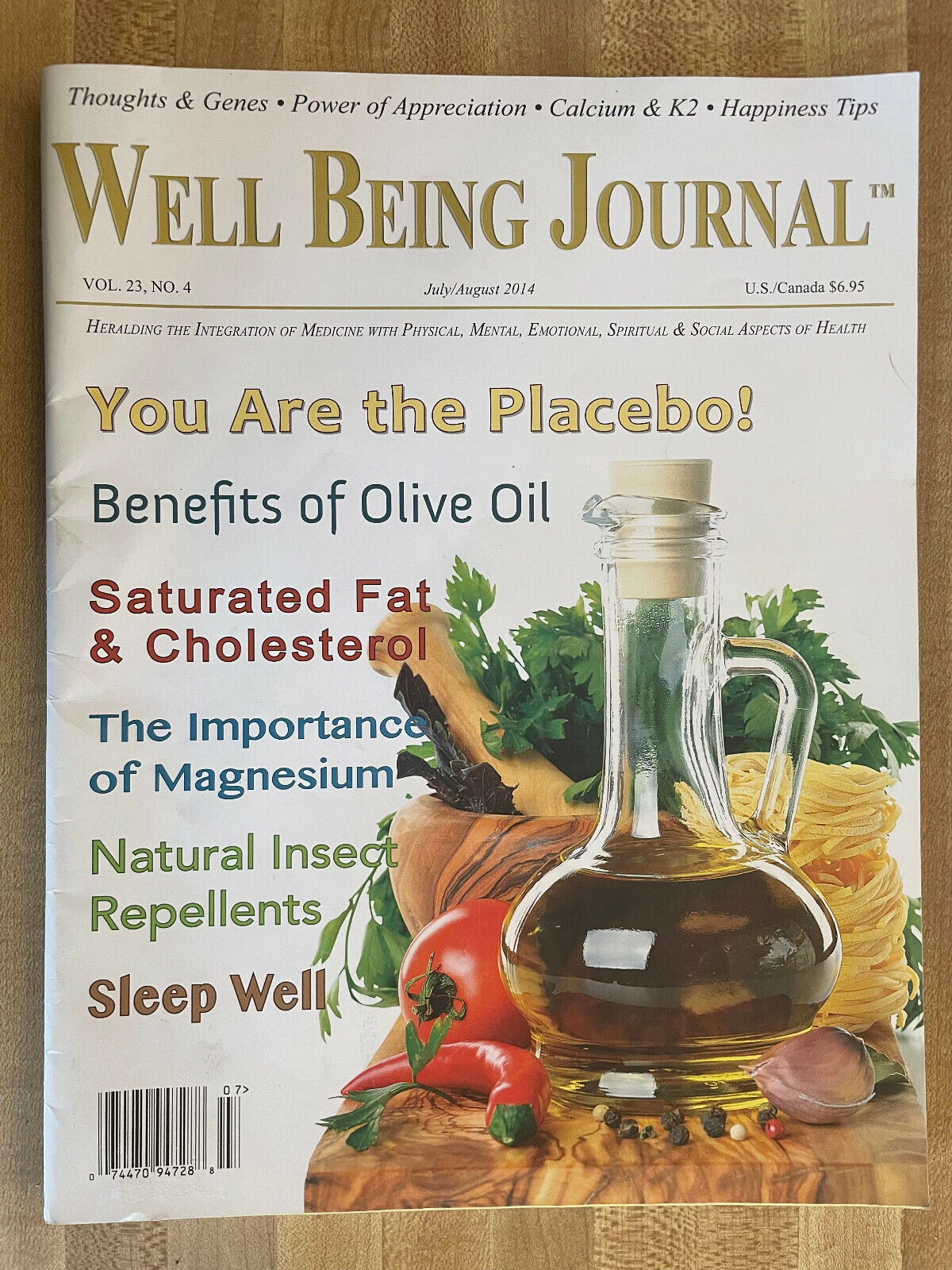 WELL BEING JOURNAL Magazine July August 2014 Calcium Saturated Fat Cholesterol