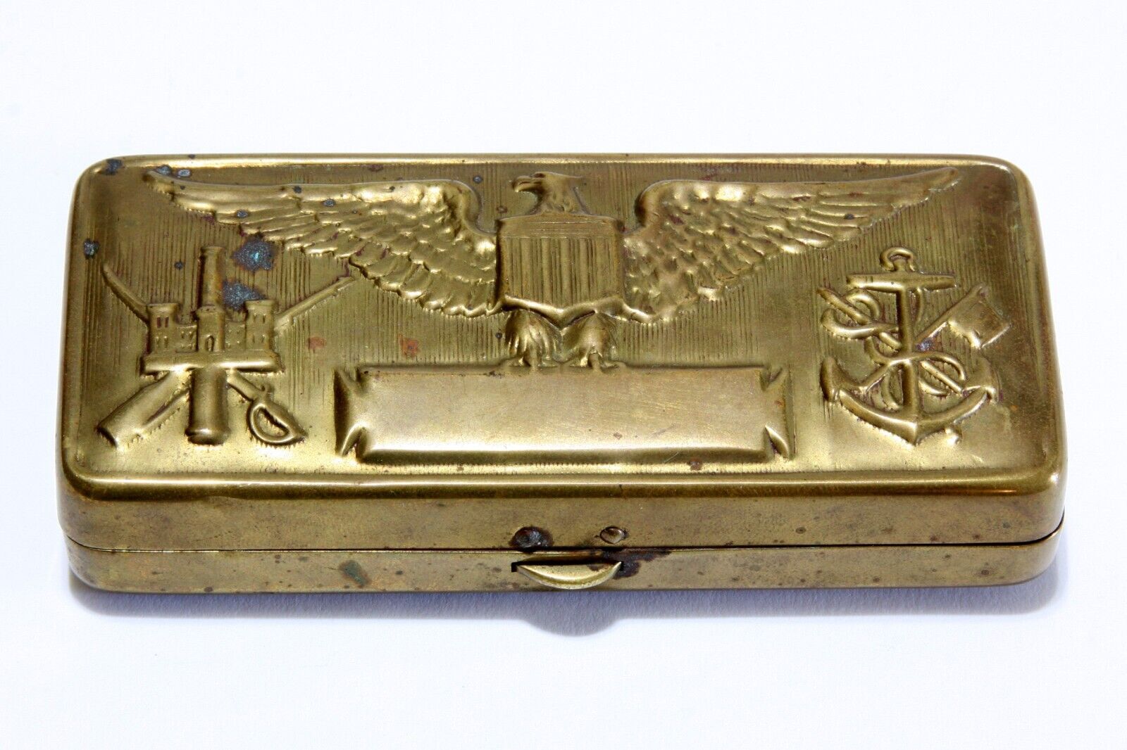 Vtg. Gillette US Military Service Shaving Set Safety Razor WWII Gold Tone Case