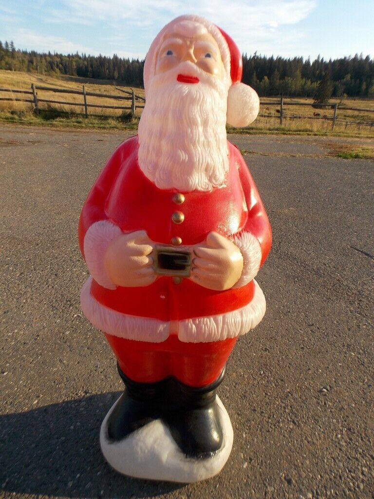 Santa Claus Blow Mold Vintage Christmas Yard Decor 40 3/4 IN (103.5 cm\'s) EUC