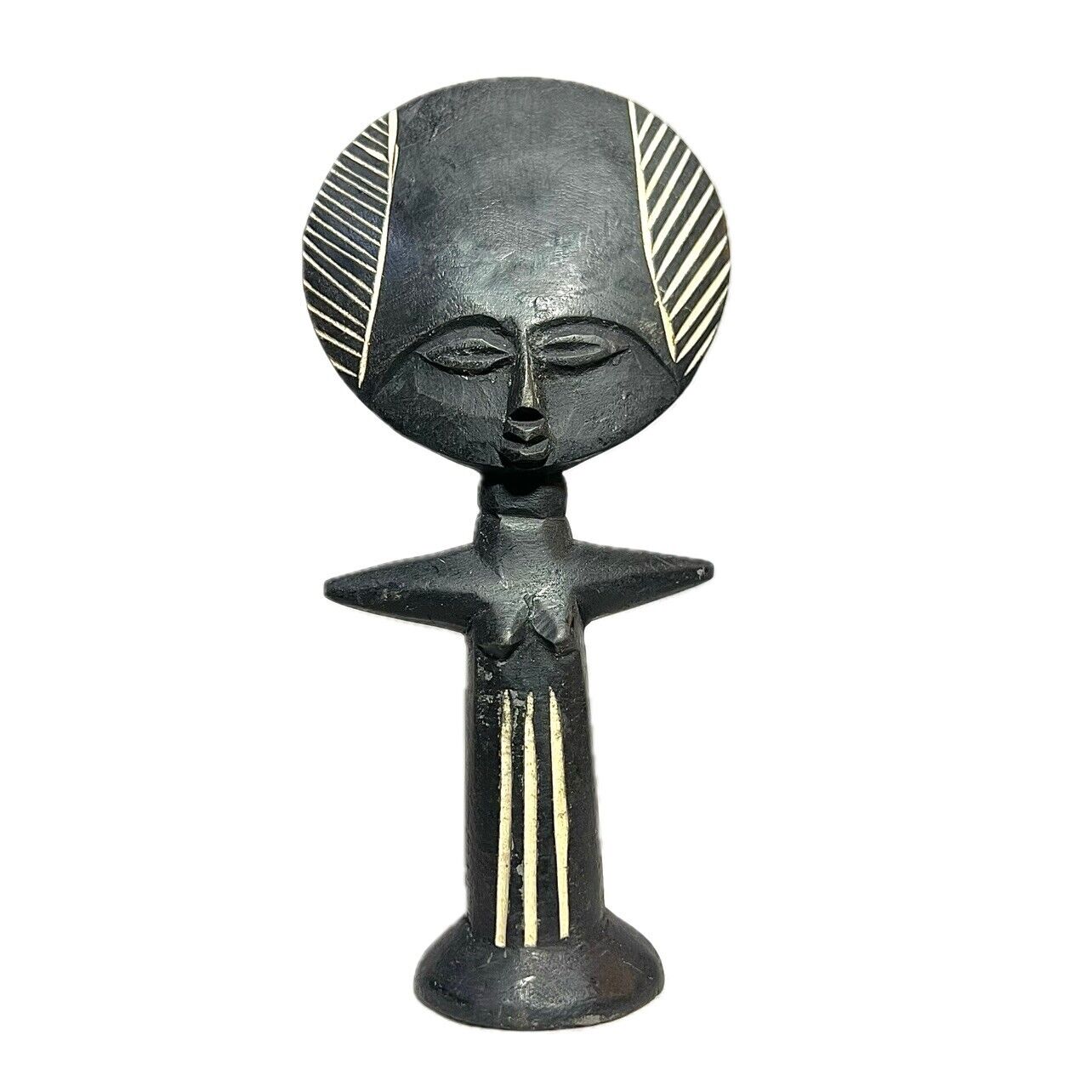 African sculpture Artisan Crafted Wood Fertility Doll from Ghana Festival-618