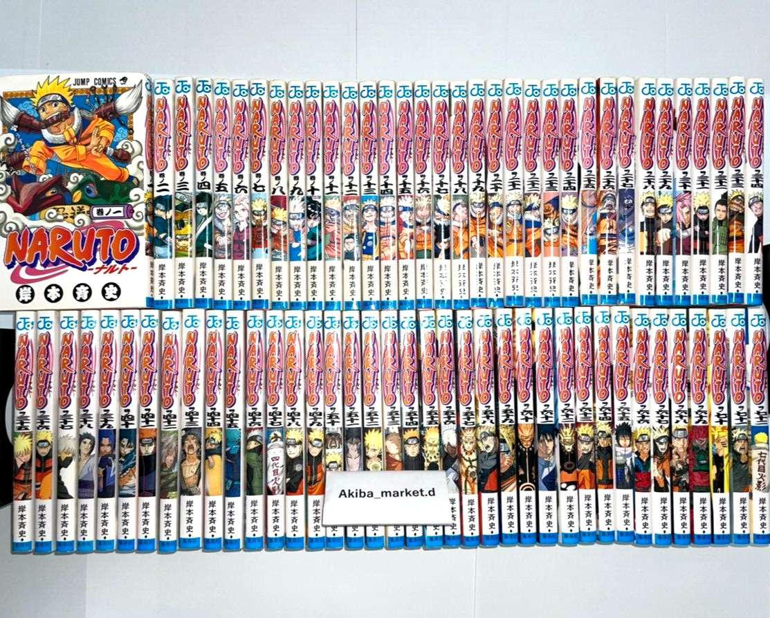 Naruto 【Japanese language】 Vol.1-72 set Manga Comics Full Complete 