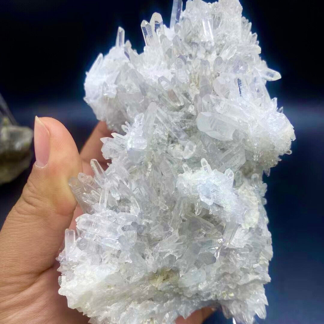 1.36LB A+++Natural white Crystal Himalayan quartz cluster /mineralsls