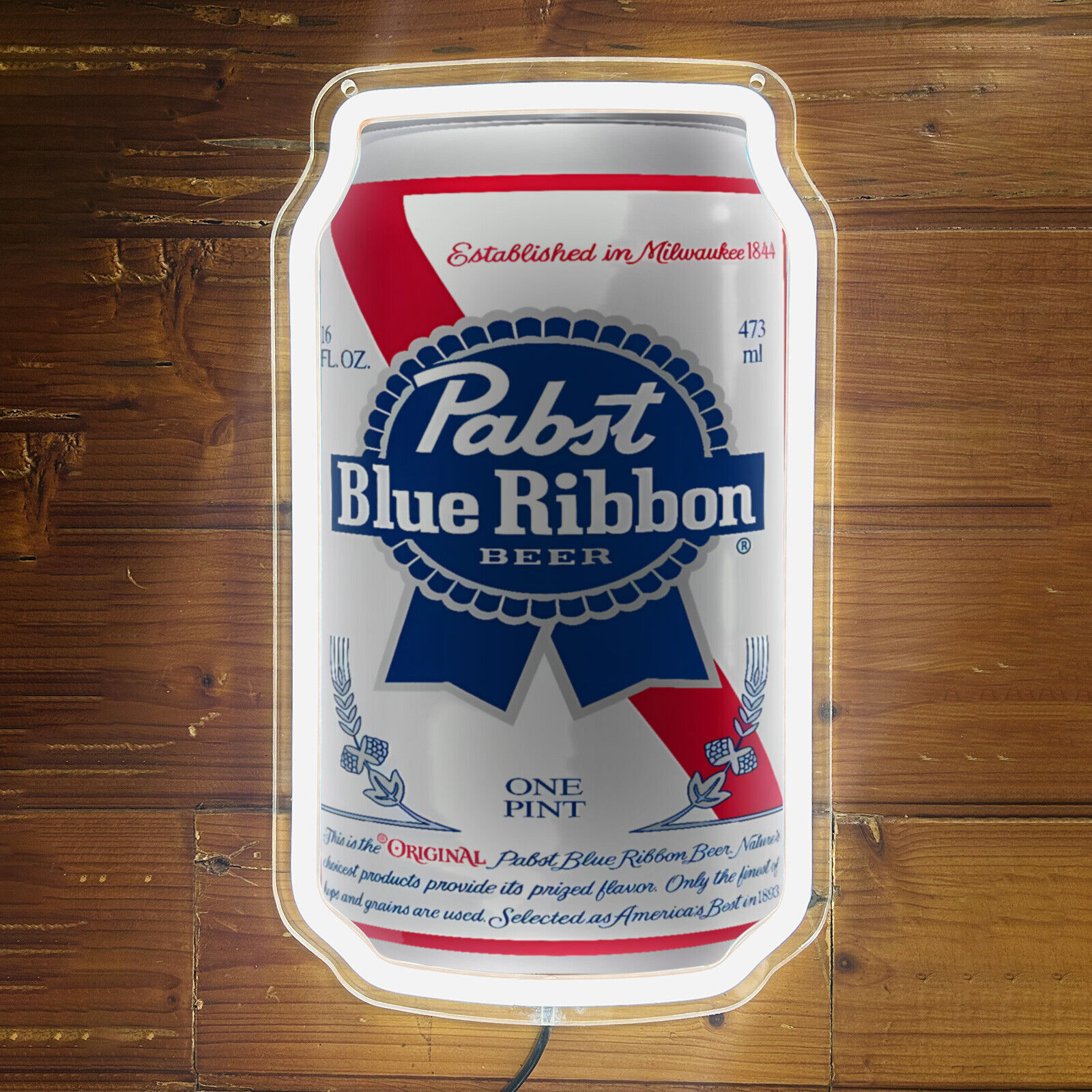 Pabst Bule Ribbon Beer Neon Sign Light Can Bar Club Party Wall Decor 12\