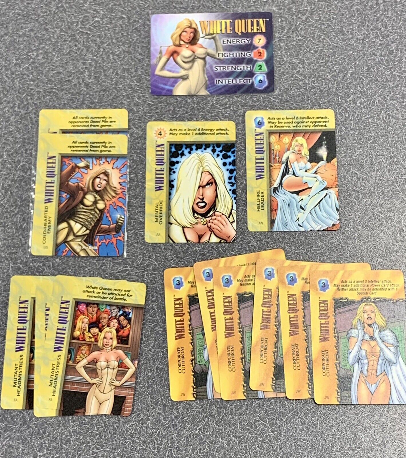 OVERPOWER White Queen  SET hero IQ 14 Cards Total