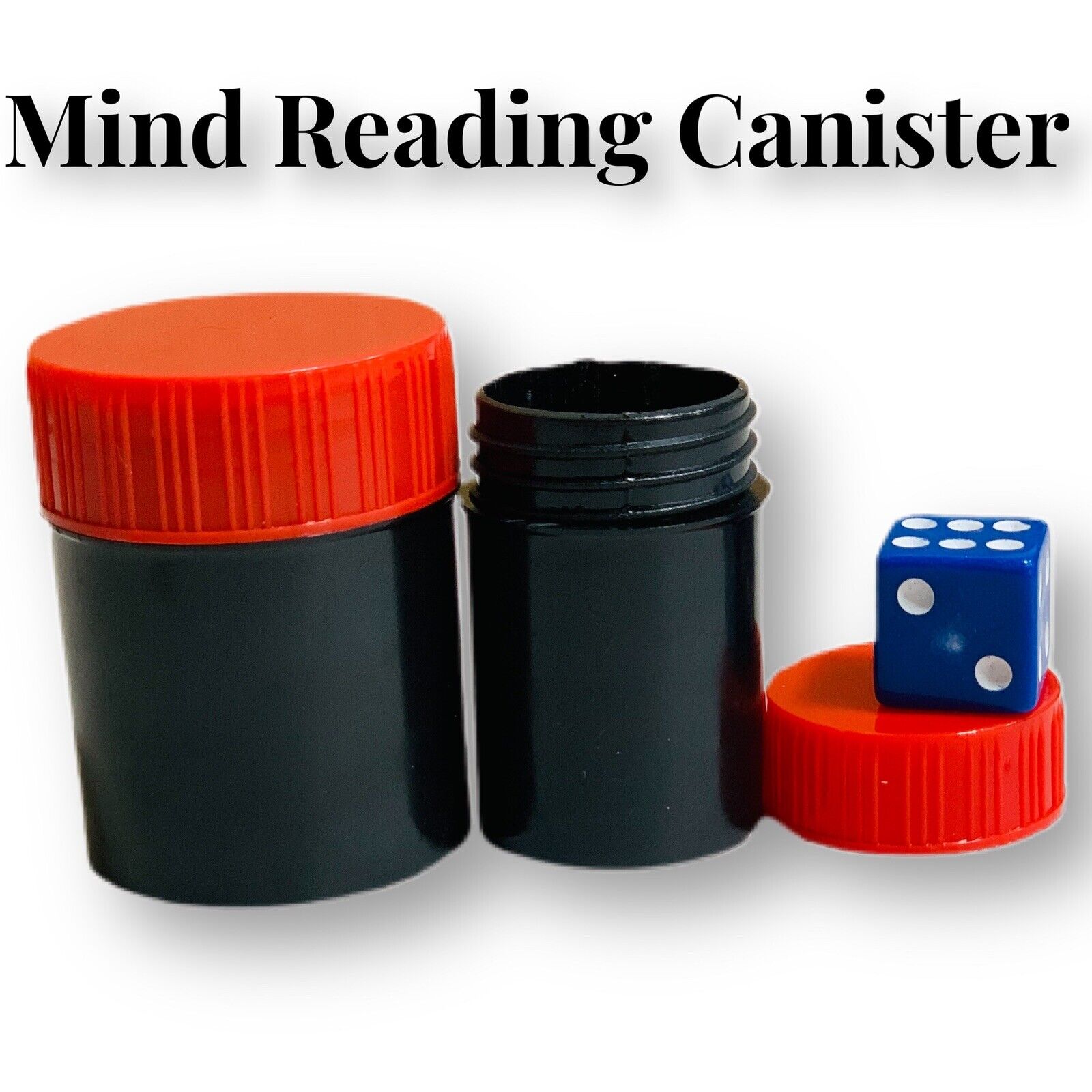 JUMBO Mind Reading Cannister Crazy Cube Dice Predict Name Thought Psychic Séance