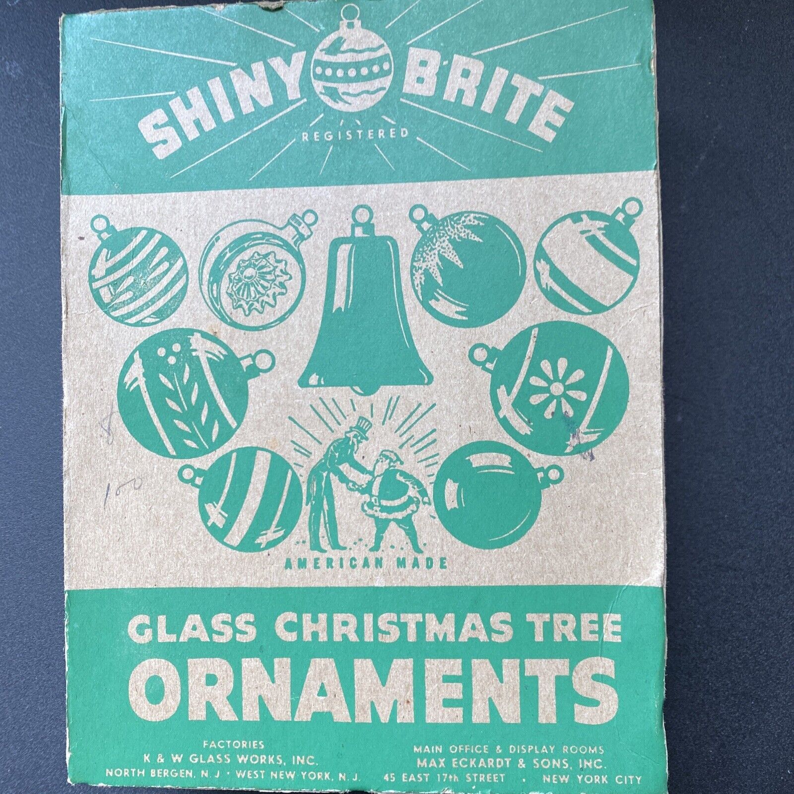 Vintage Lot Of 1 Shiny Brite Glass Ornaments