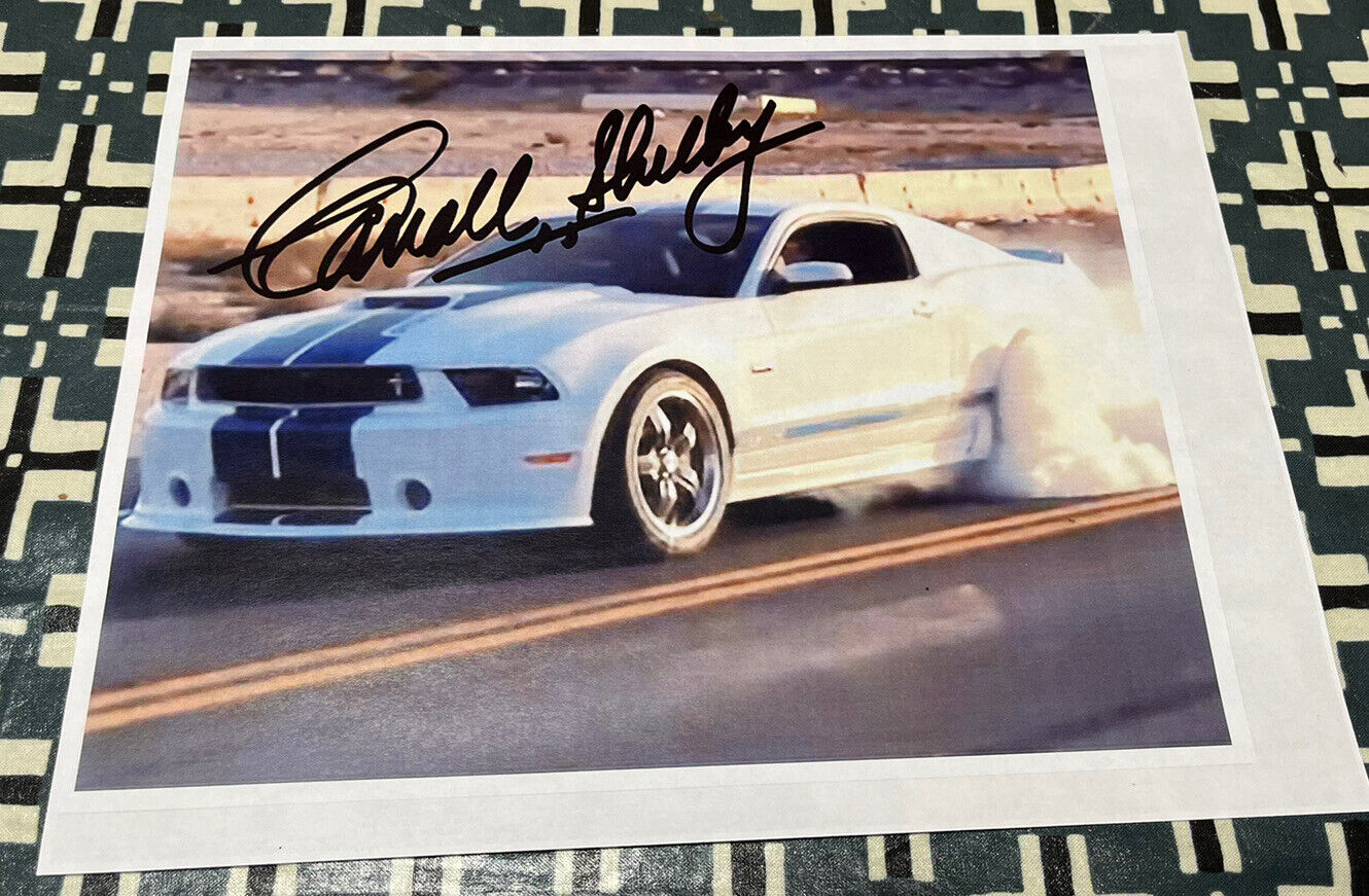 CARROLL SHELBY SIGNED PHOTOGRAPH 2011 SHELBY GT350 TURBOCHARGED SHELBY AMERICAN