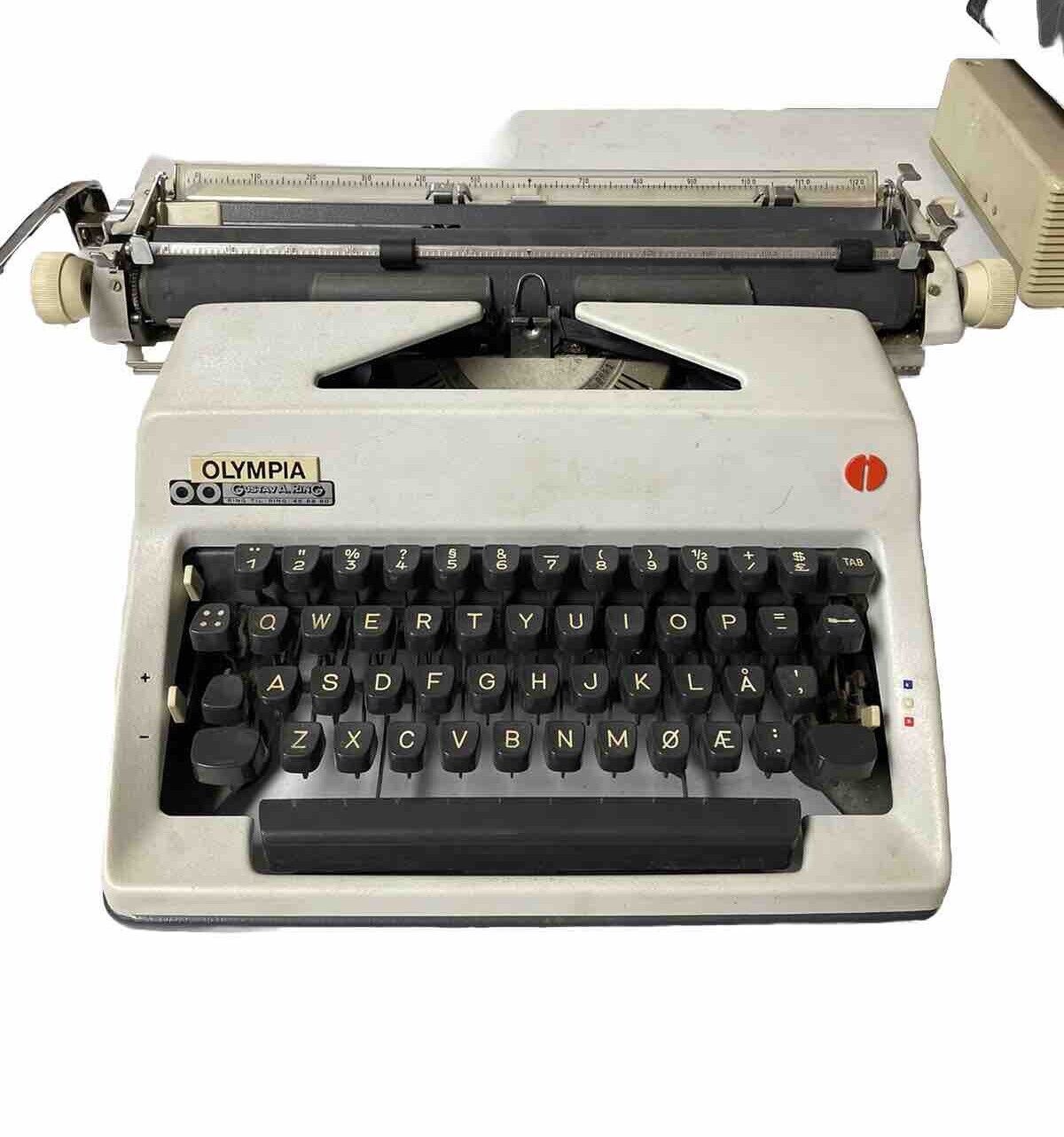 Vintage Olympia Typewriter Norwegian Keyboard