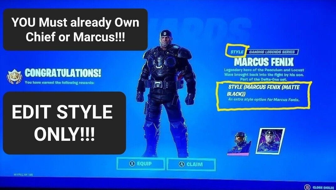 (*I Do NOT Sell Any Fortnite Codes) Fortnite: Exclusive Marcus/Cheif EDIT Style