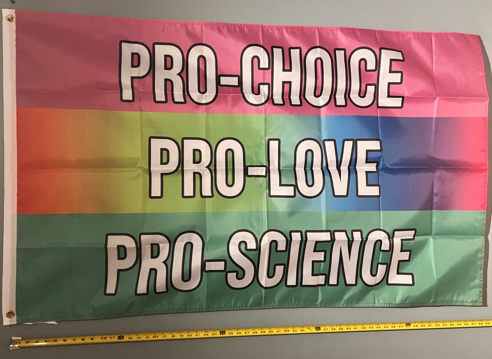 PRO WOMEN PRO CHOICE FLAG FREE USA SHIPPING Pro Life Pro Love Science Sign 3x5'