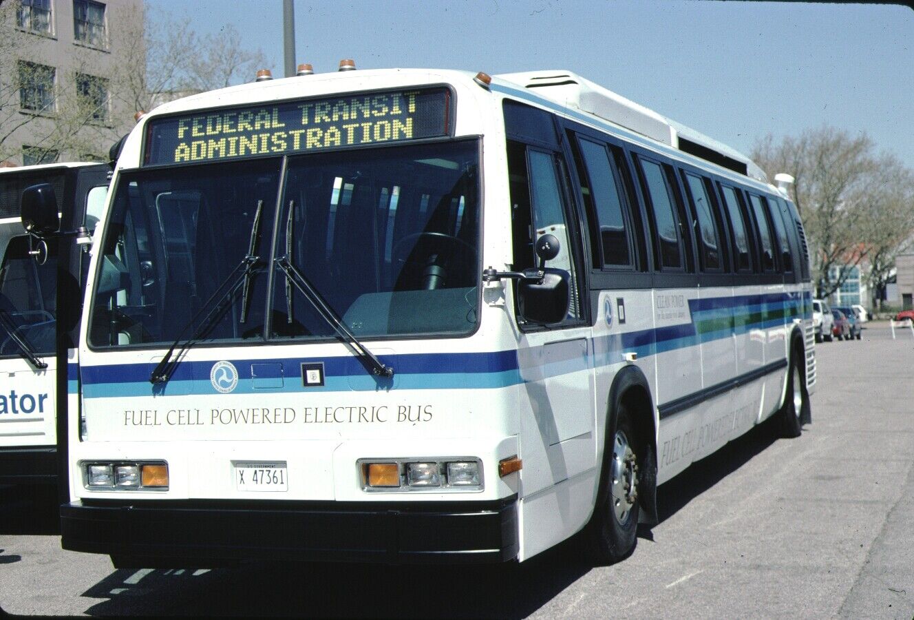 Federal Transit Authority GM RTS Fuel Cell bus Kodachrome original Kodak slide 
