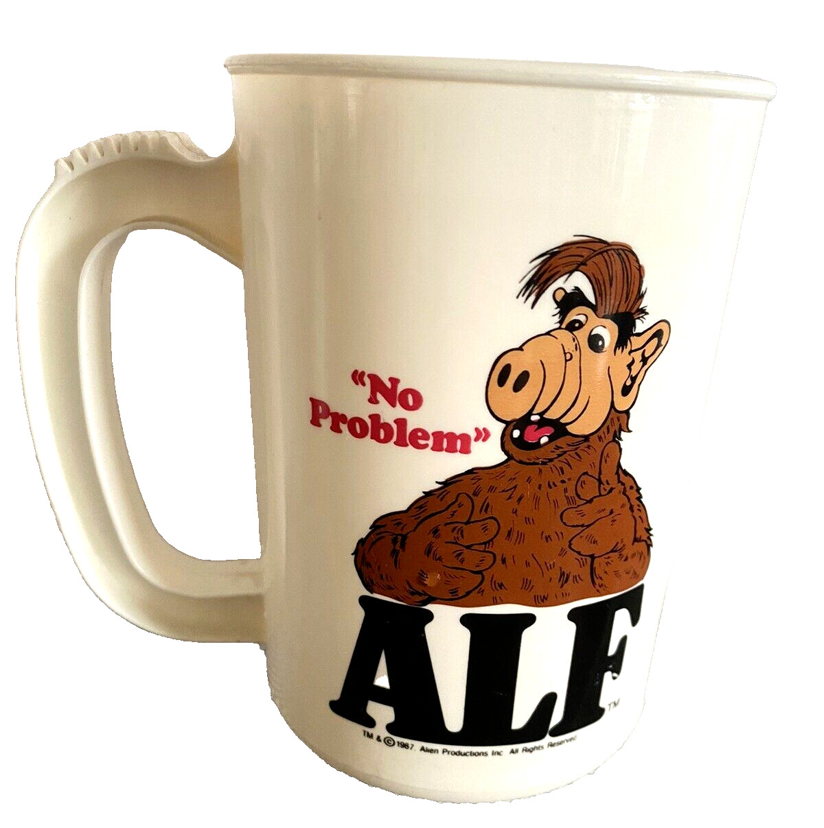 Alf Plastic Mug Coffee Cup Alien Productions Inc No Problem Vintage 1987