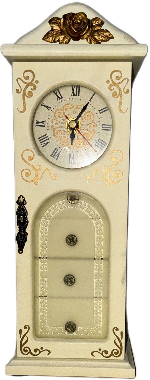 French Provential Grandfather Clock Jewelry Box