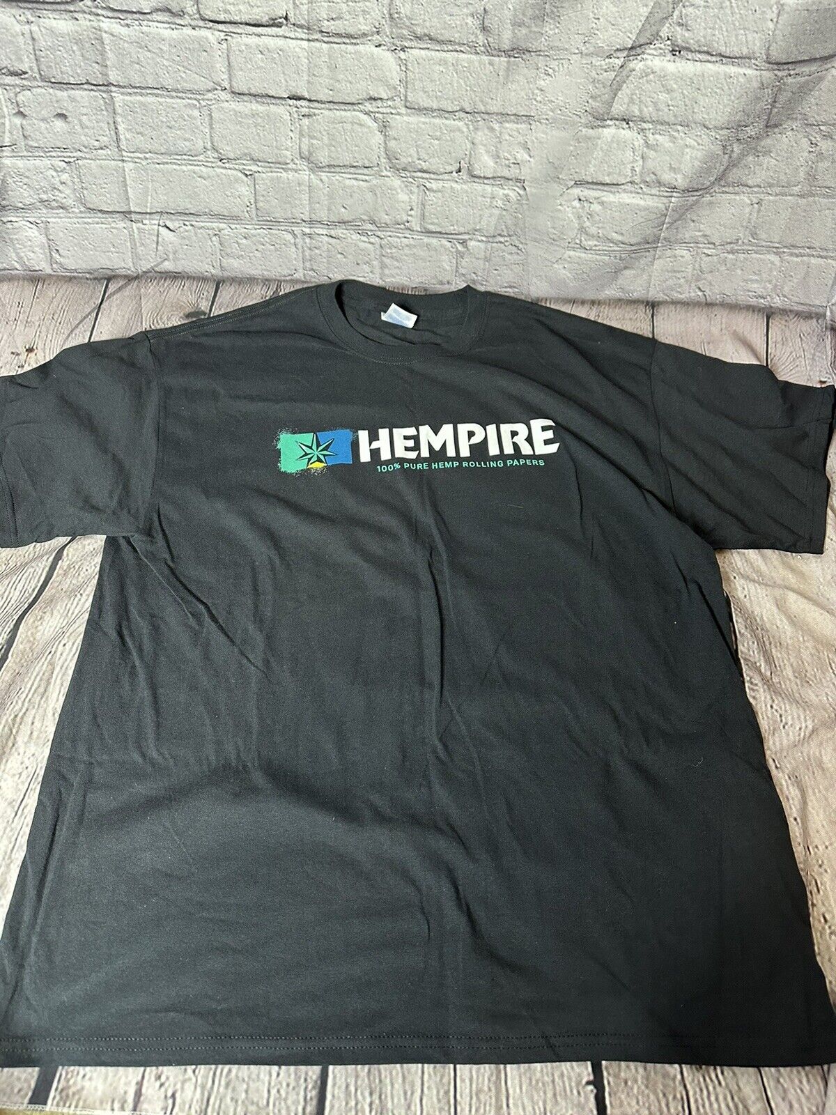 Hempire 100% Pure Hemp Rolling papers Promo T-Shirt Black Size XL
