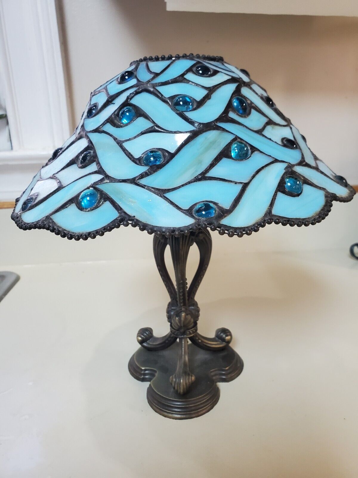 Mosaic/Stained Glass Votive Holder Lamp. Vintage. Really Beautiful.