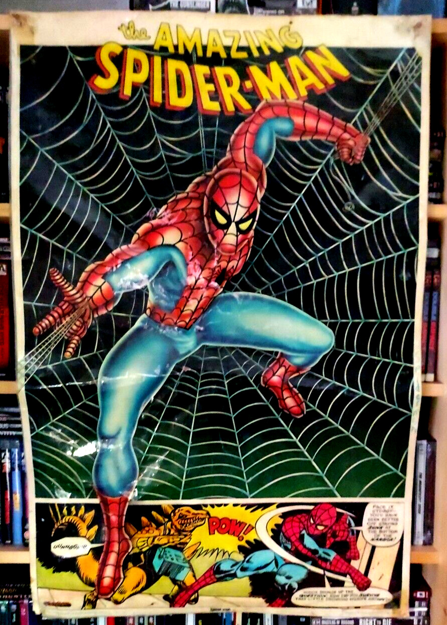 Vintage THE AMAZING SPIDER-MAN poster 1977 Marvel 70\'s retro spiderman 19272