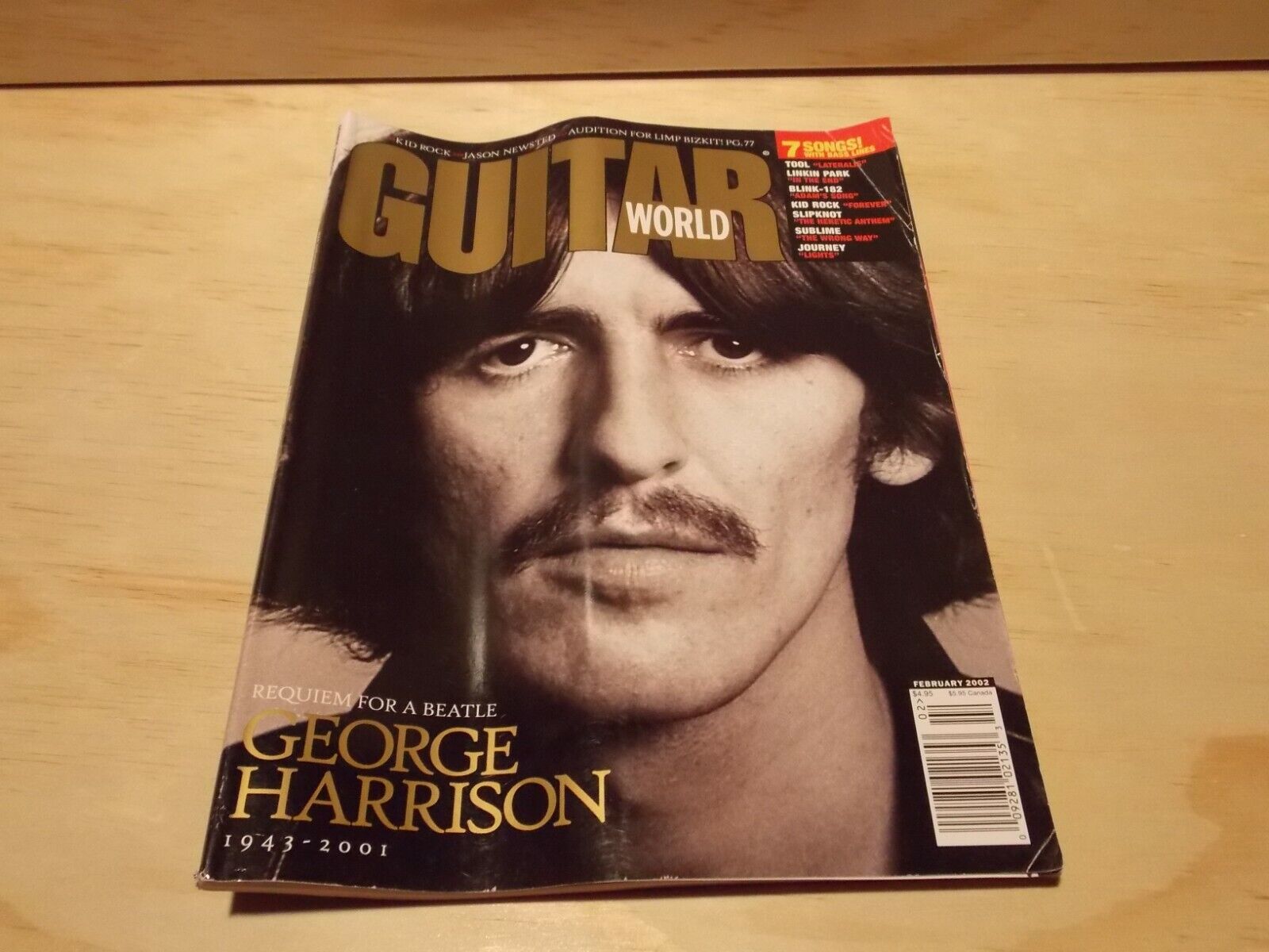 GUITAR WORLD FEBRUARY 2002 George Harrison The Beatles 