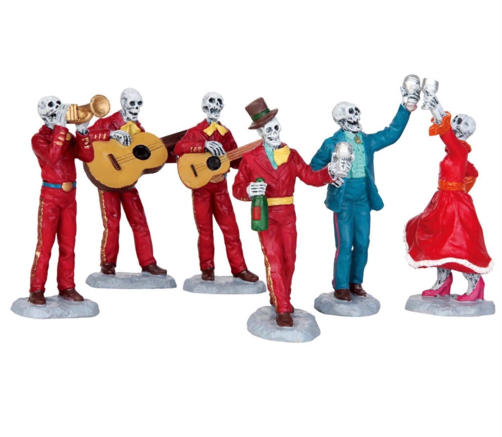 Lemax Spooky Town Fiesta De Los Muertos Set of 6 Figurines # 52309 Brand New
