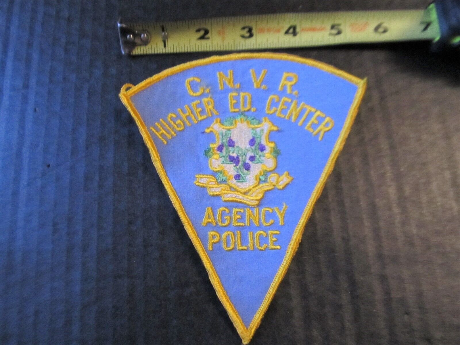 Vintage CNVR Higher Ed Center Agency Police Patch Obsolete 